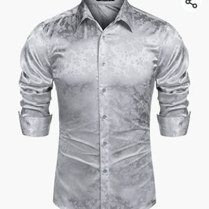 Silver mens XL dress shirt